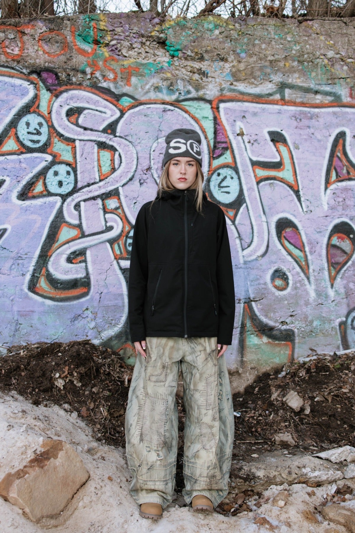 SⓅ trademark hat grey